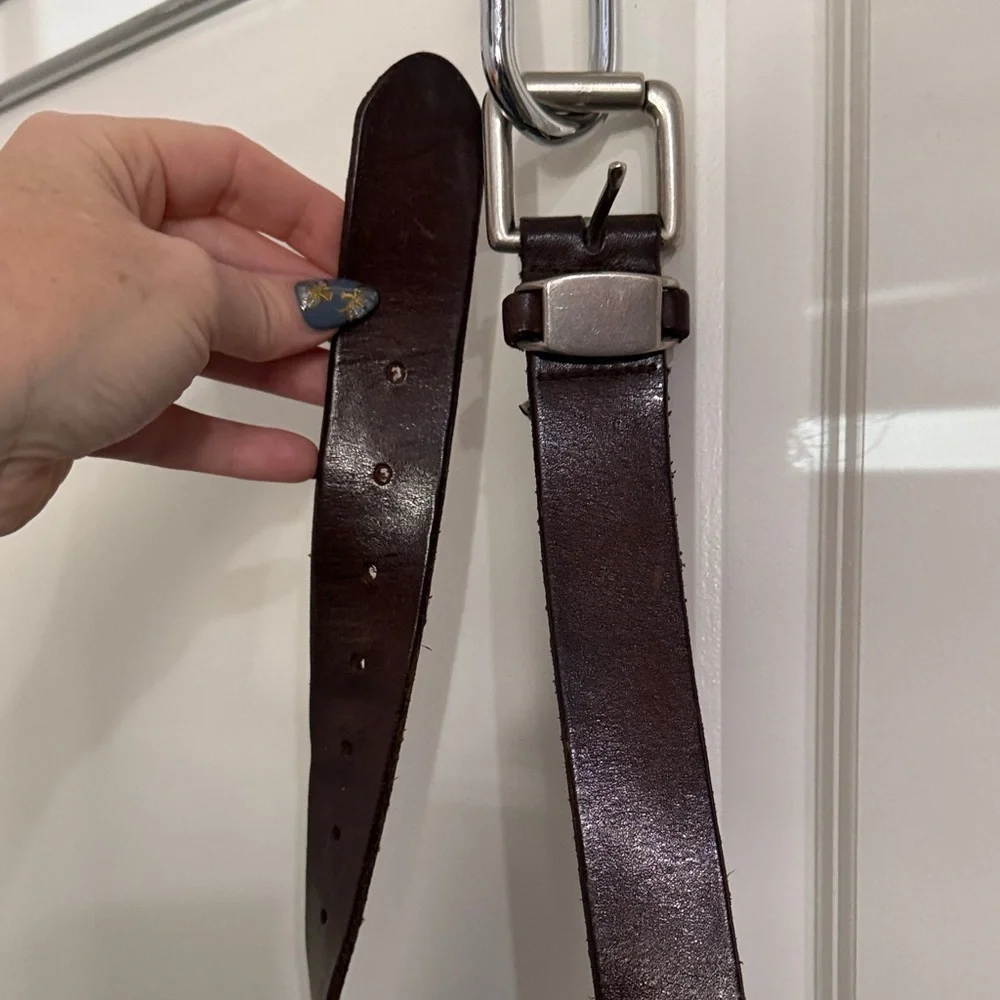 Vintage County Seat Classic Dark Brown Leather Women's Belt S